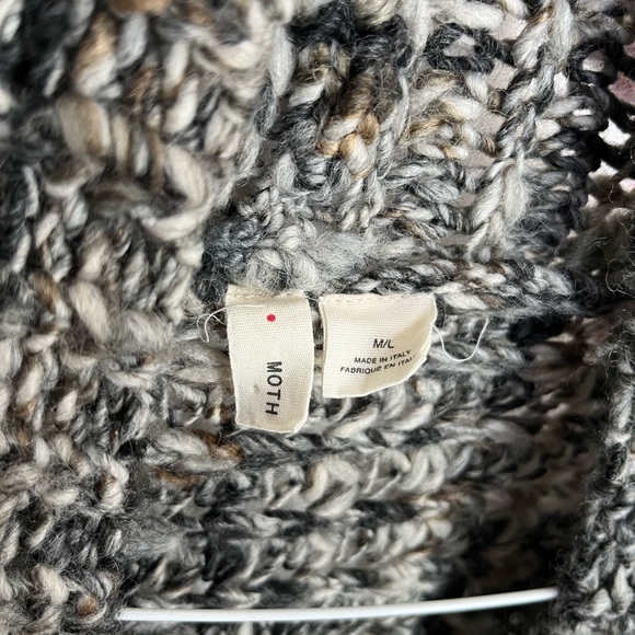 Moth (Anthropologie) oversized black/grey cardigan sweater- M/L - Picture 3 of 6
